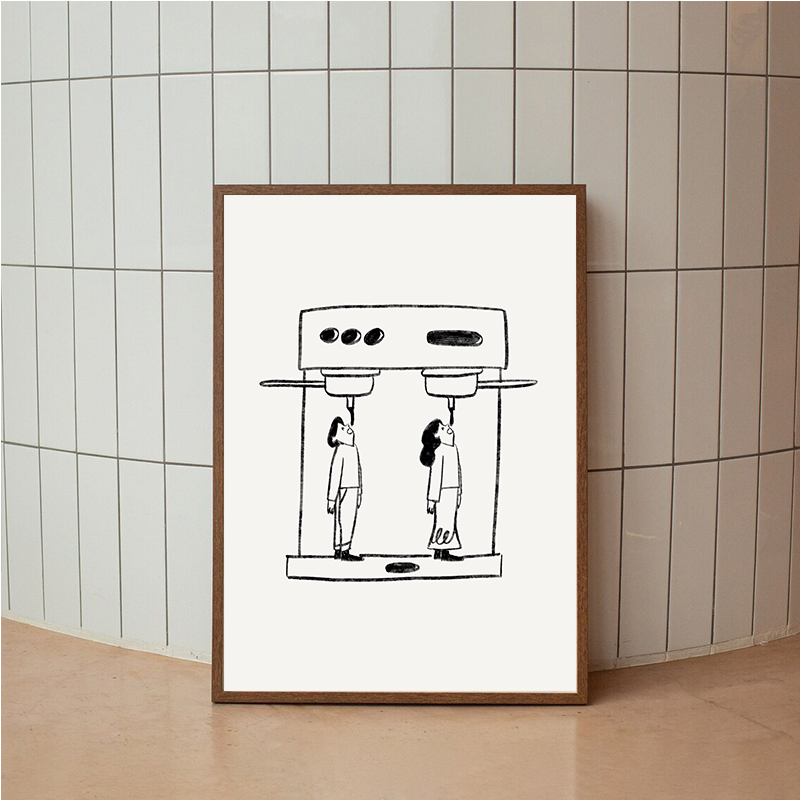 Photography Coffee - Abstract Line Coffee Drink Wall Art