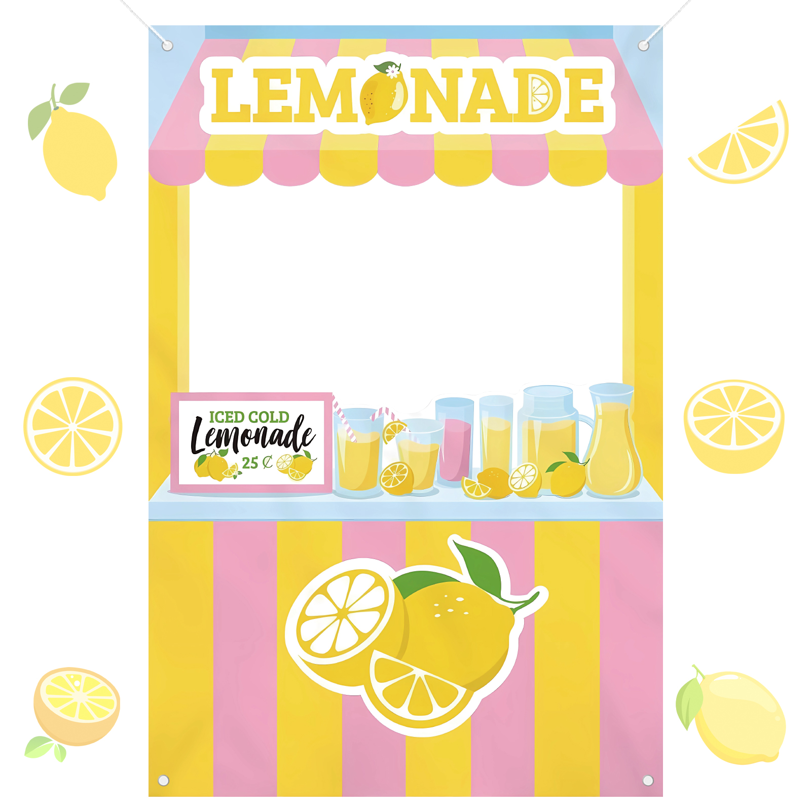 Photography Website - Lemon Party Supplies Lemonade Stand Backdrop