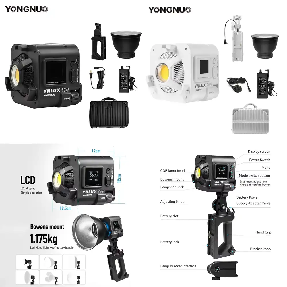 Photography Lighting - YONGNUO YNLUX100 100W 3200K-5600K Compact Handheld