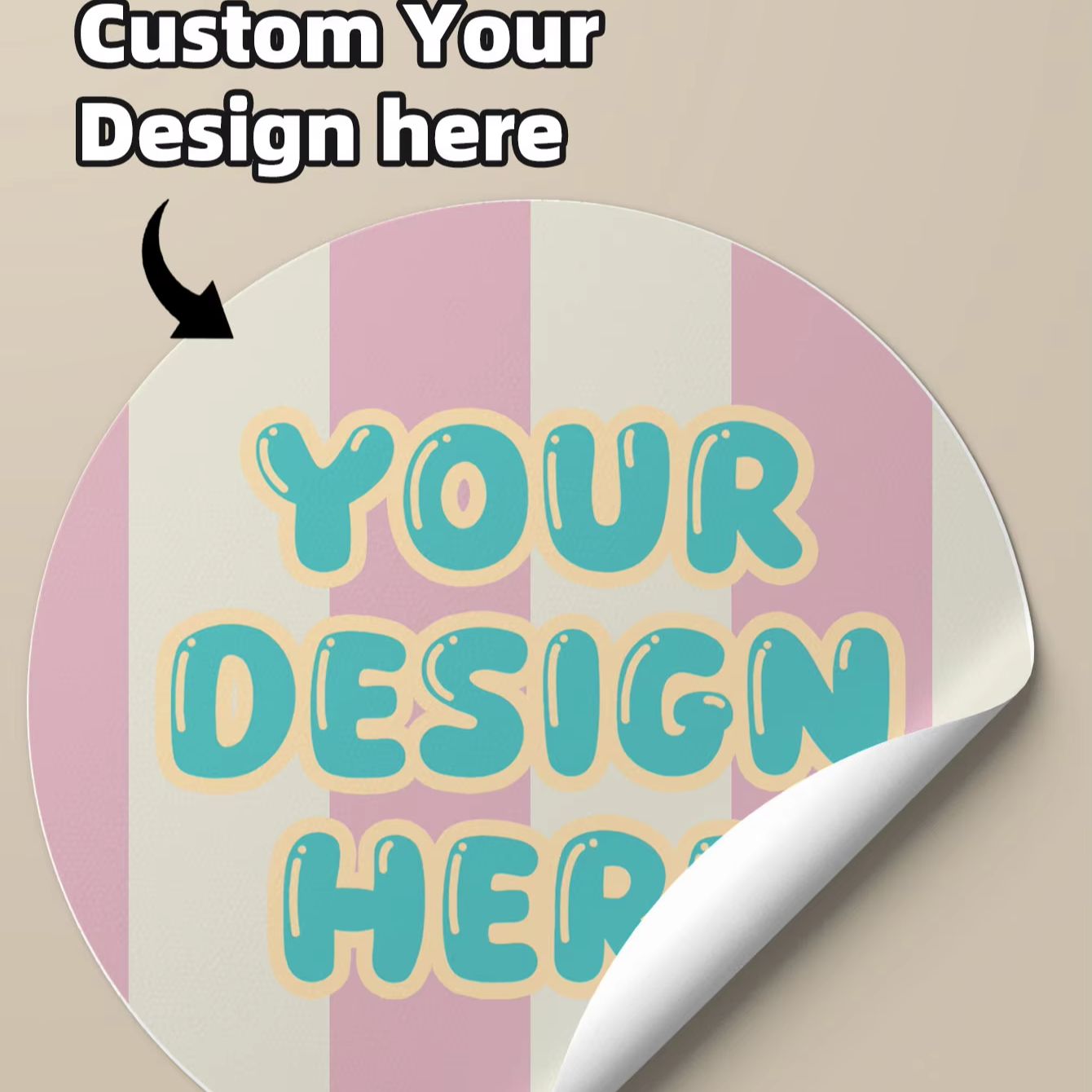 Photography Logo - 1/60/120pcs Custom Round Stickers in PVC/Holographic/Clear,