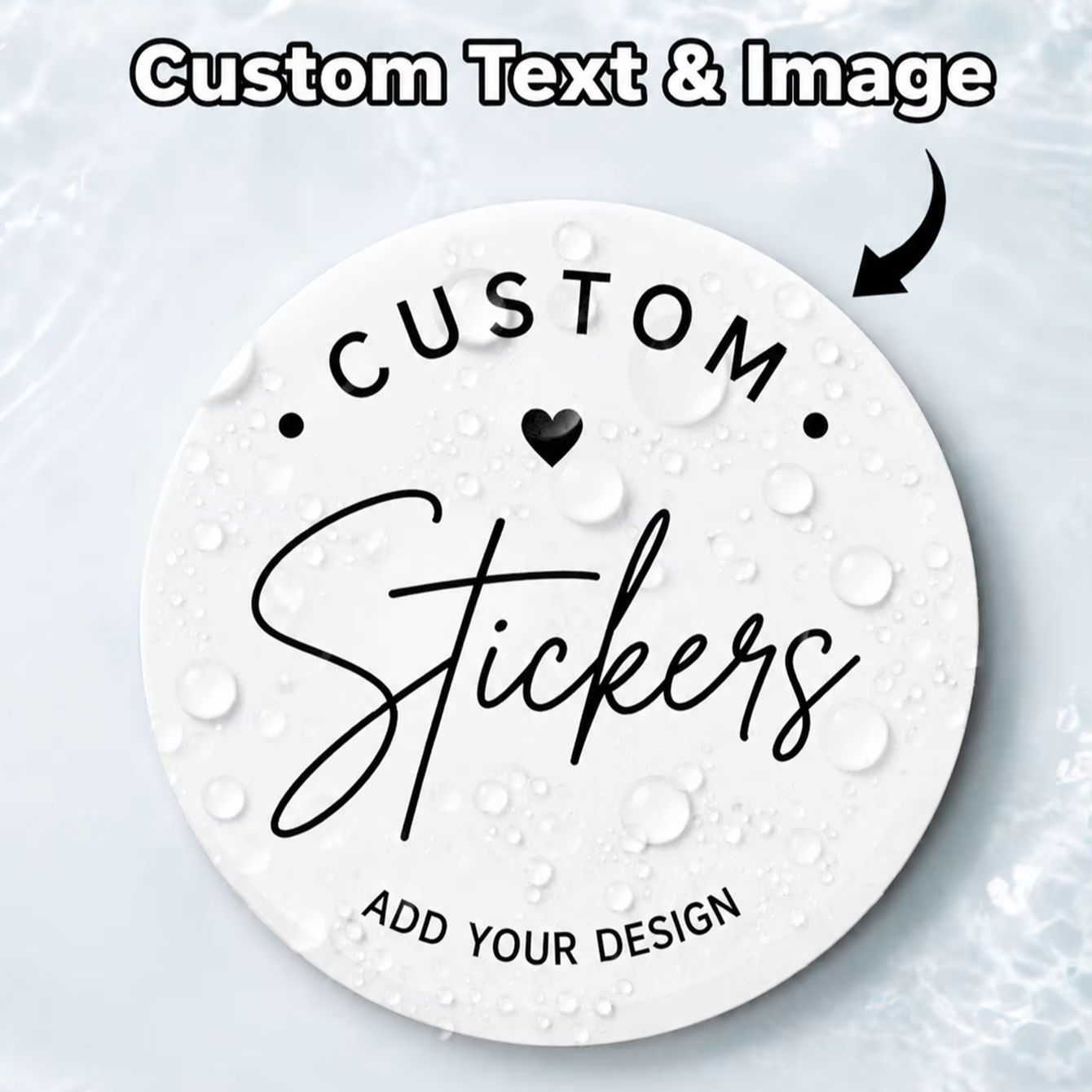 Photography Logo - 1/50/100PCS Custom Round Waterproof Stickers with