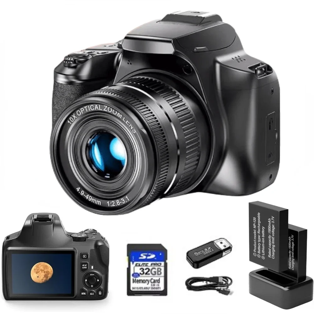 Photography Youtube - 4K Digital Camera for Photography 10X