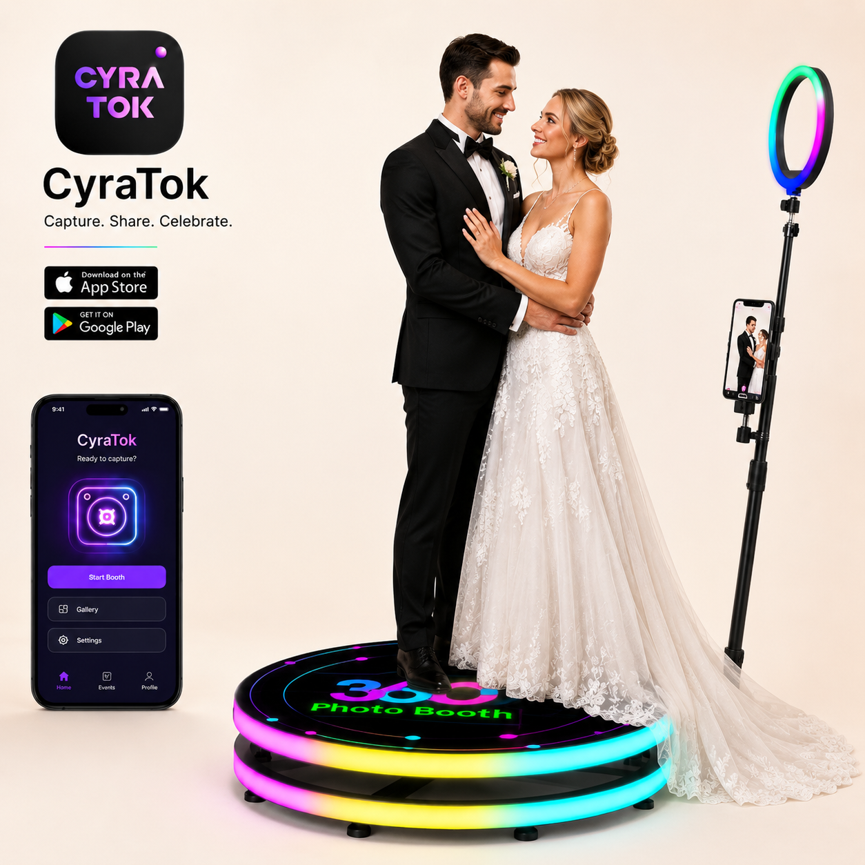 Photography Website - 360 Photo Booth Machine with RGB