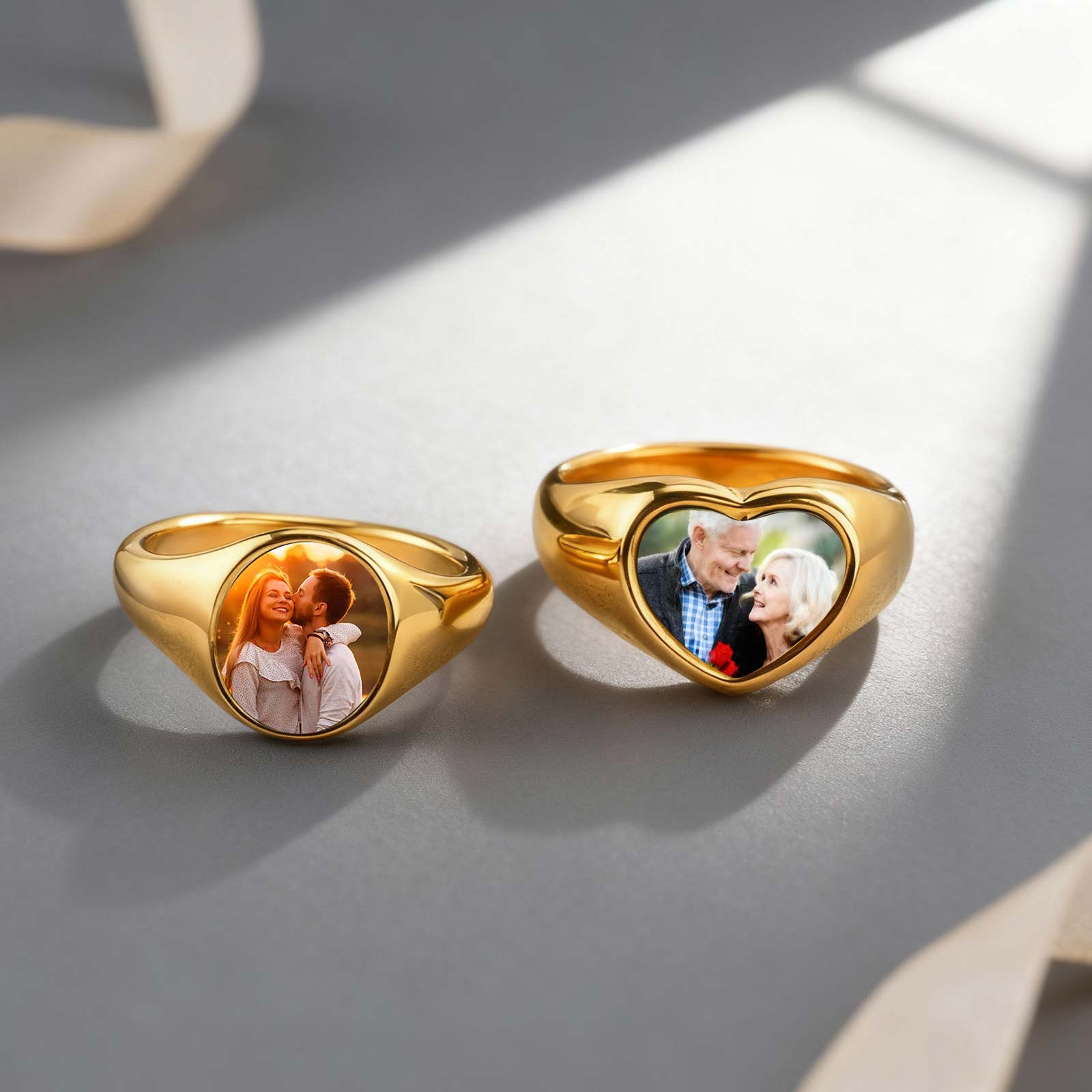 Photography Logo - Custom Photo Signet Ring for Woman
