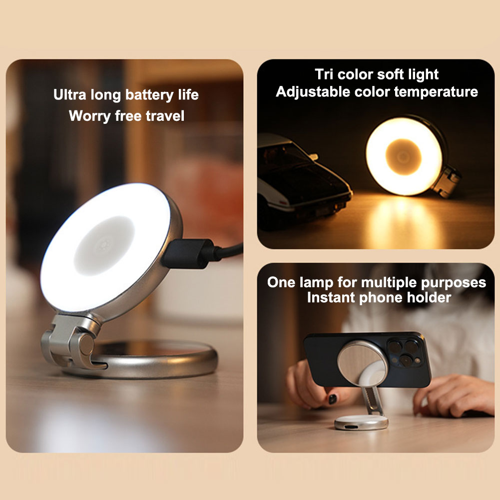 Photography Video - 3-in-1 Magnetic Selfie Light with Mirror