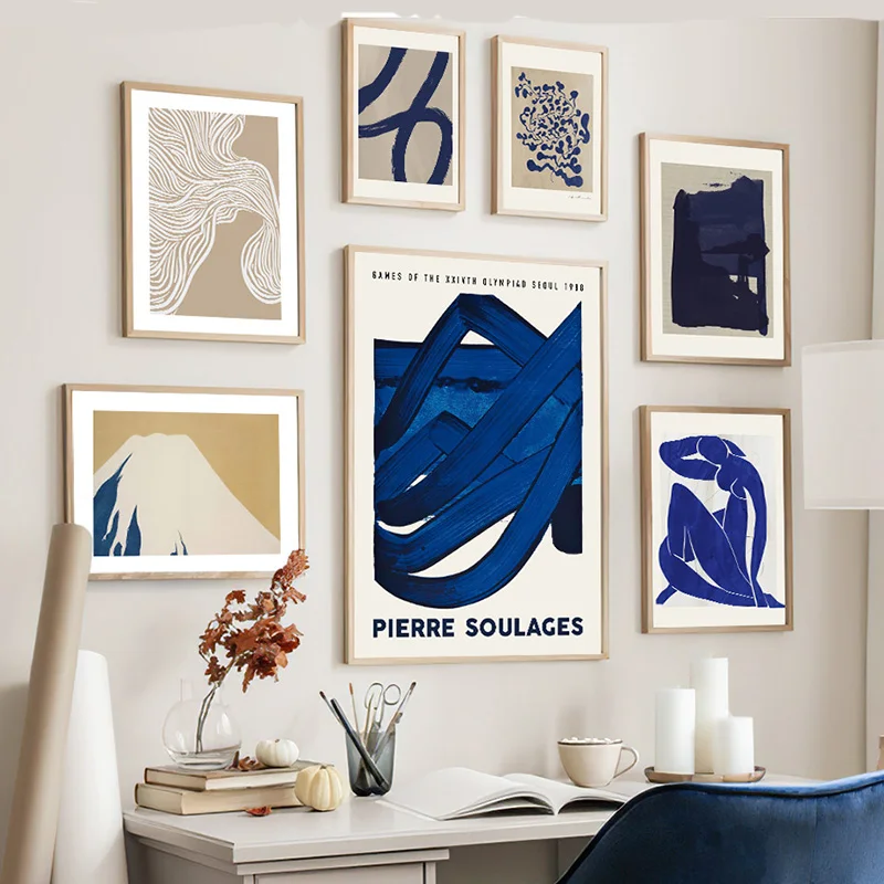 Photography Nature - Abstract Blue Vintage Posters And Prints