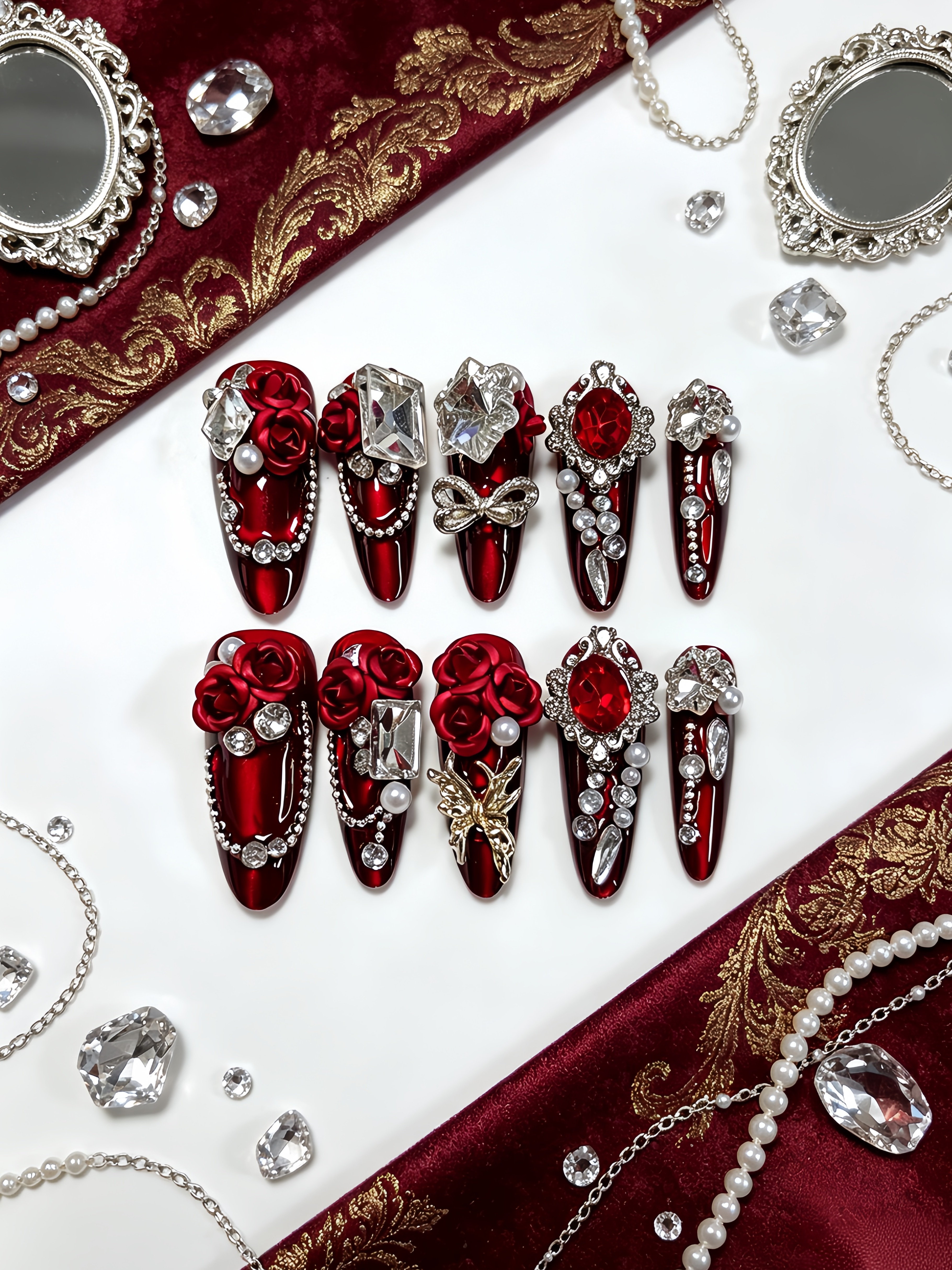 Photography Lighting - 10-Piece Set, Water Drop-Shaped Wearable Nails,