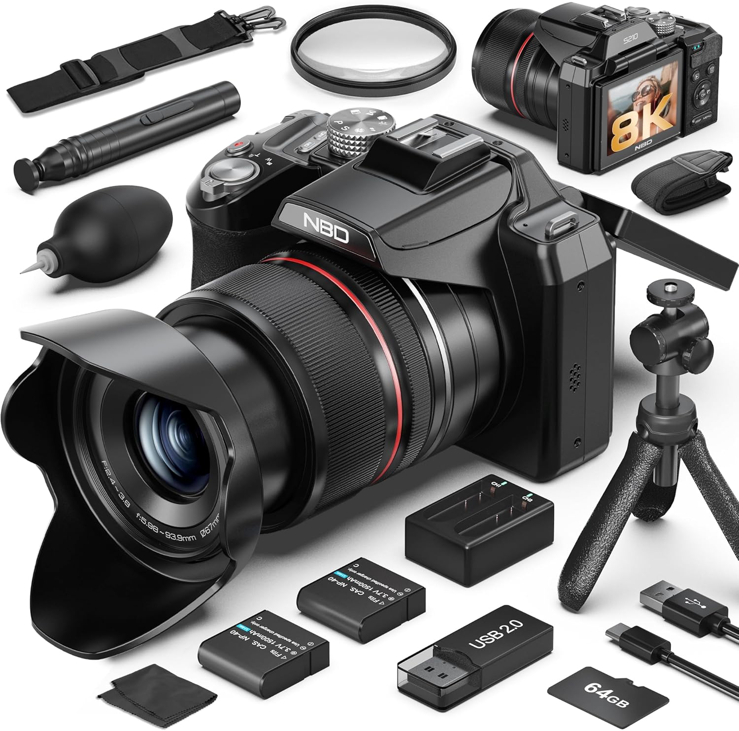 Photography Youtube - Professional 8K 64MP Photography Digital Camera,