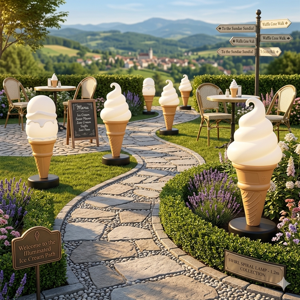 Photography Website - 120cm Giant Ice Cream Cone Lamp