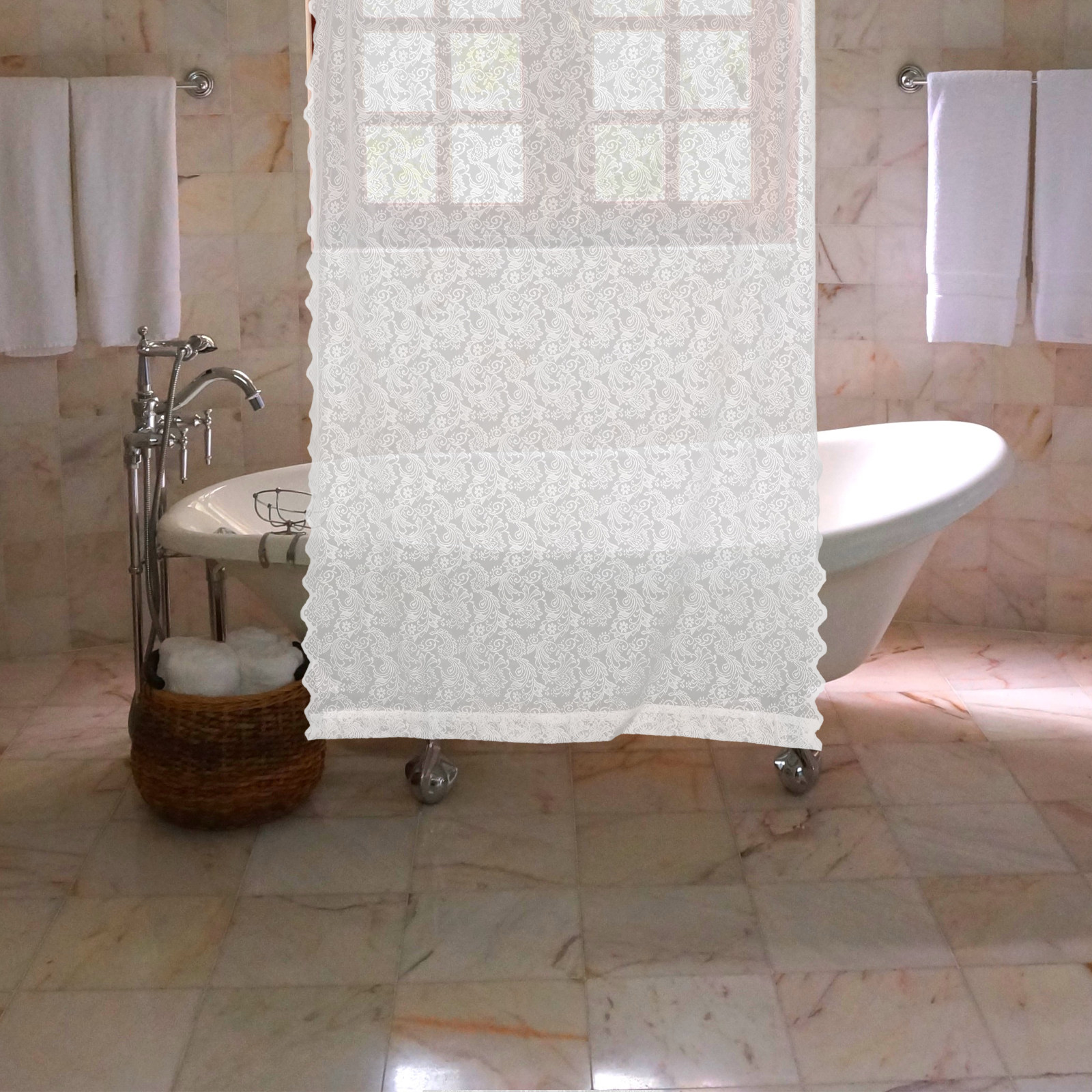 Photography Lighting - Vintage Lace Curtain Sheer Embroidered Light-Filtering