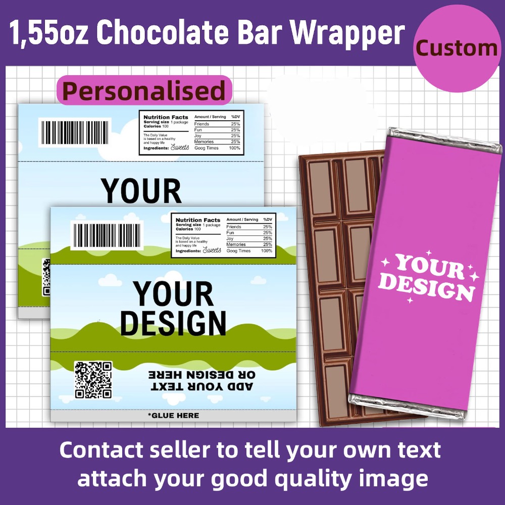 Photography Logo - Custom Chocolate Bar Wrappers Stickers Your