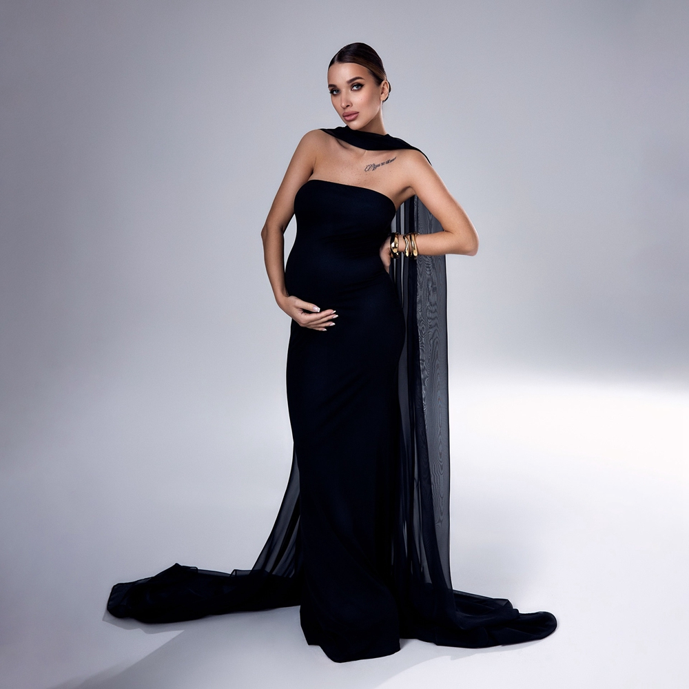 Photography Youtube - Black Shawl Maternity Photography Dresses Tube