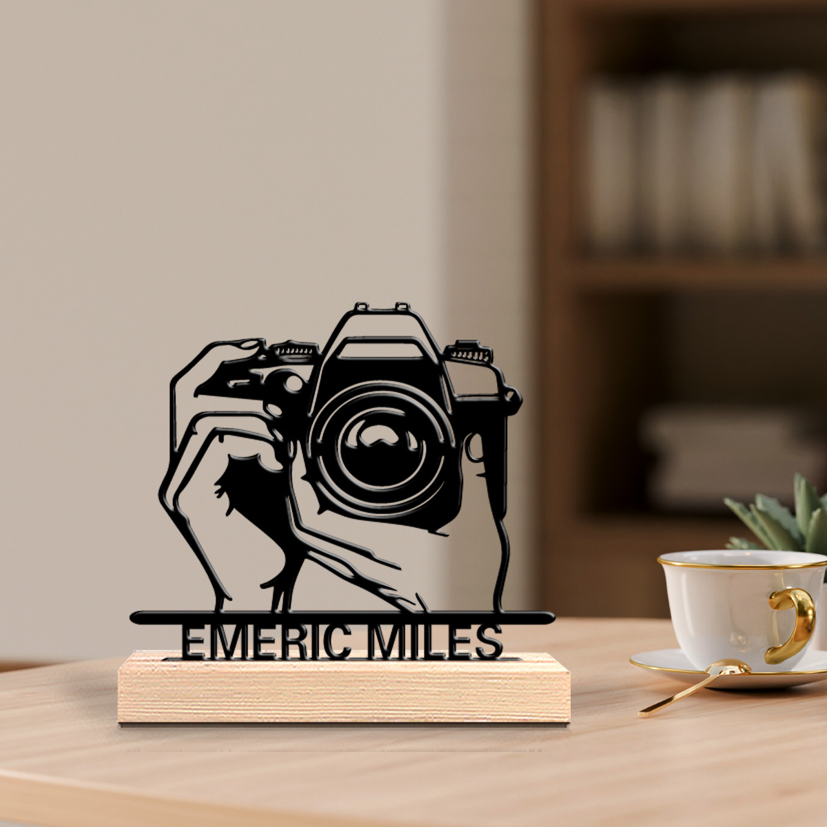 Photography Names - Personalized Emric Miles Camera Art -