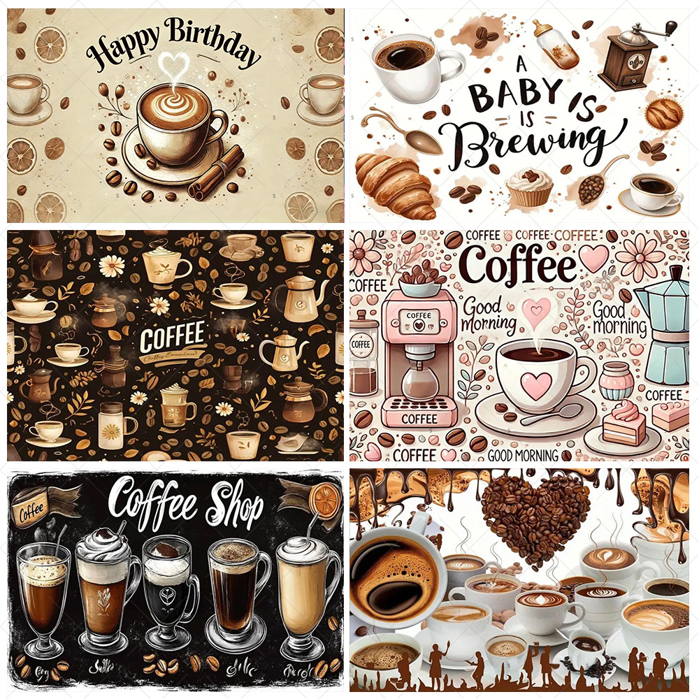 Photography Coffee - Coffee Theme Backdrop Supplies Coffee Beans