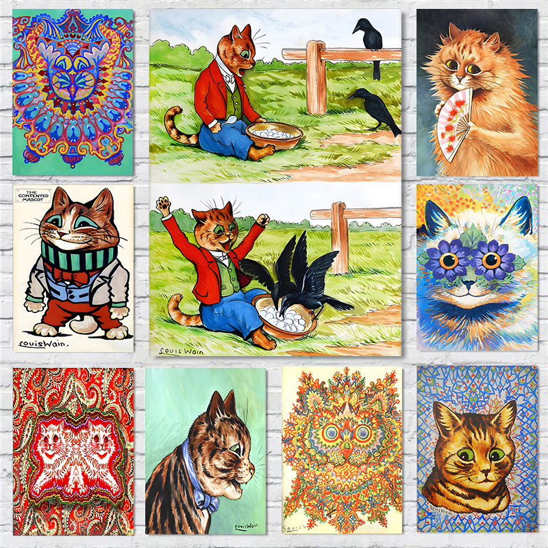 Photography Nature - Louis Wain Illustration Exhibition Poster Anthropomorphic