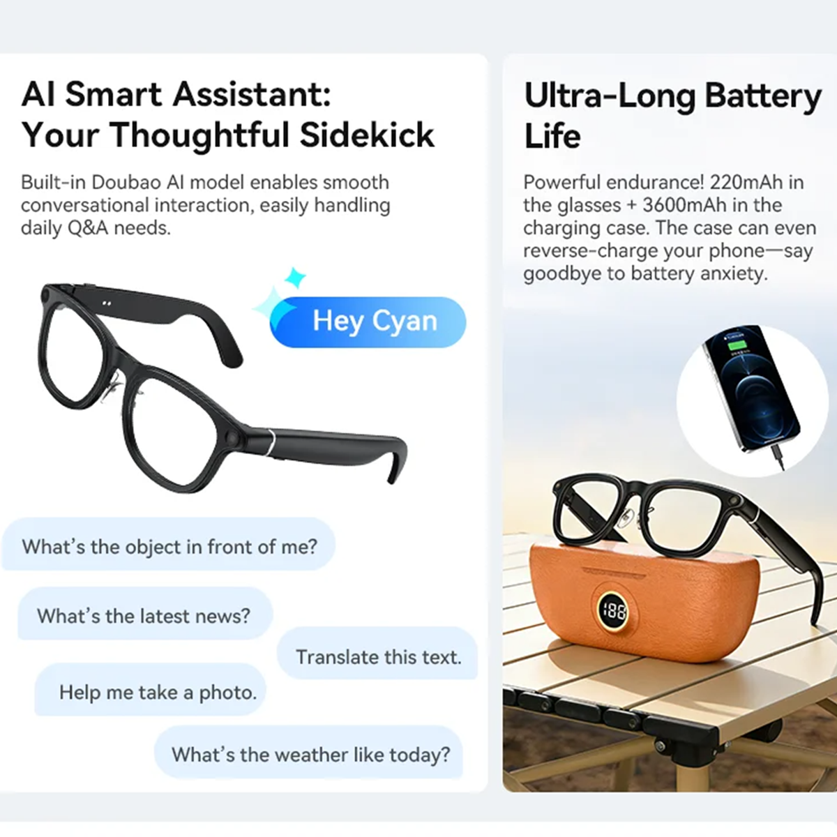 VWAR Smart Glasses with 3600mA - Photography Video review and price