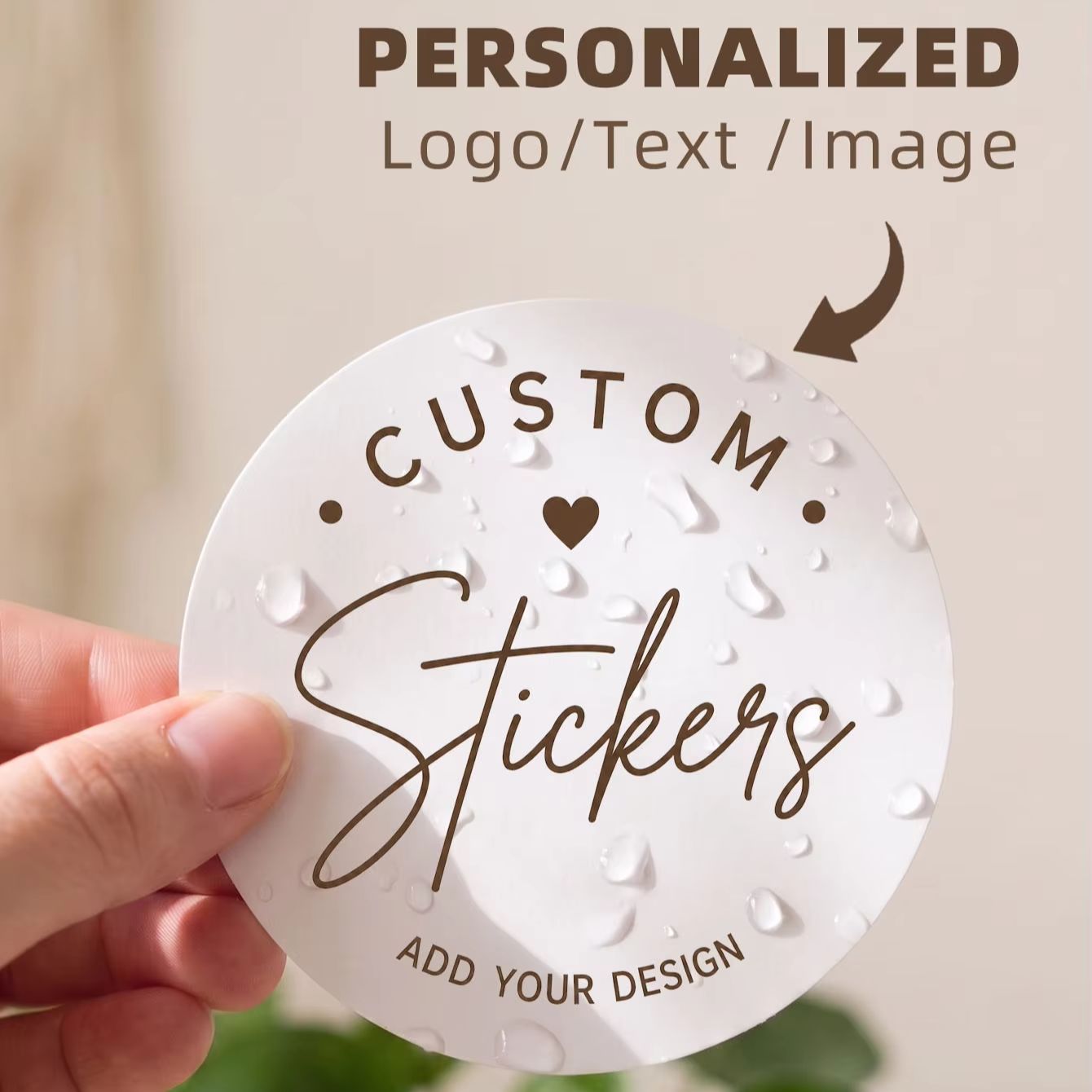 1/50/100PCS Custom Round Water - Photography Logo review and price