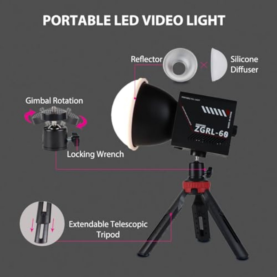 60W COB LED Video Light Handhe - Photography Video review and price