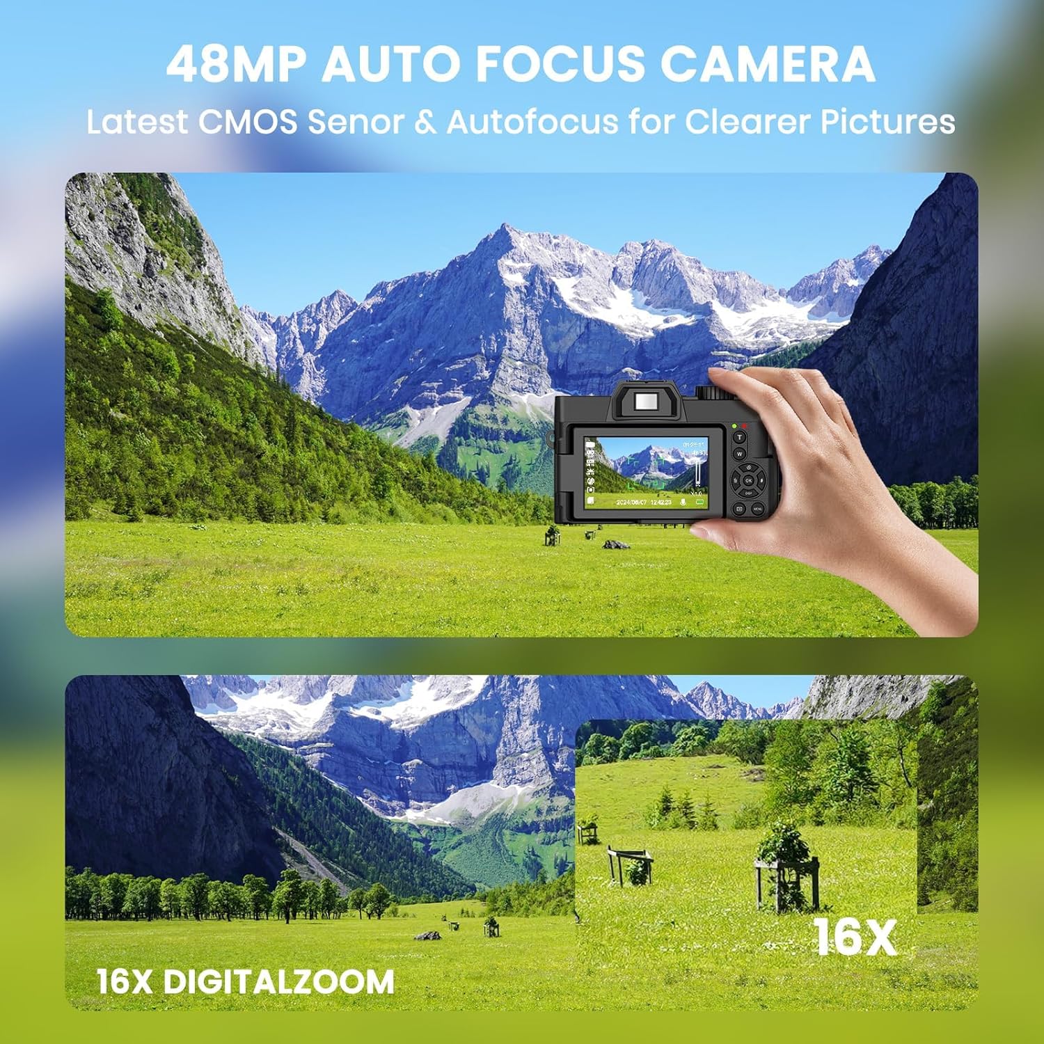 48MP Digital Camera with WiFi  - Photography Youtube review and price