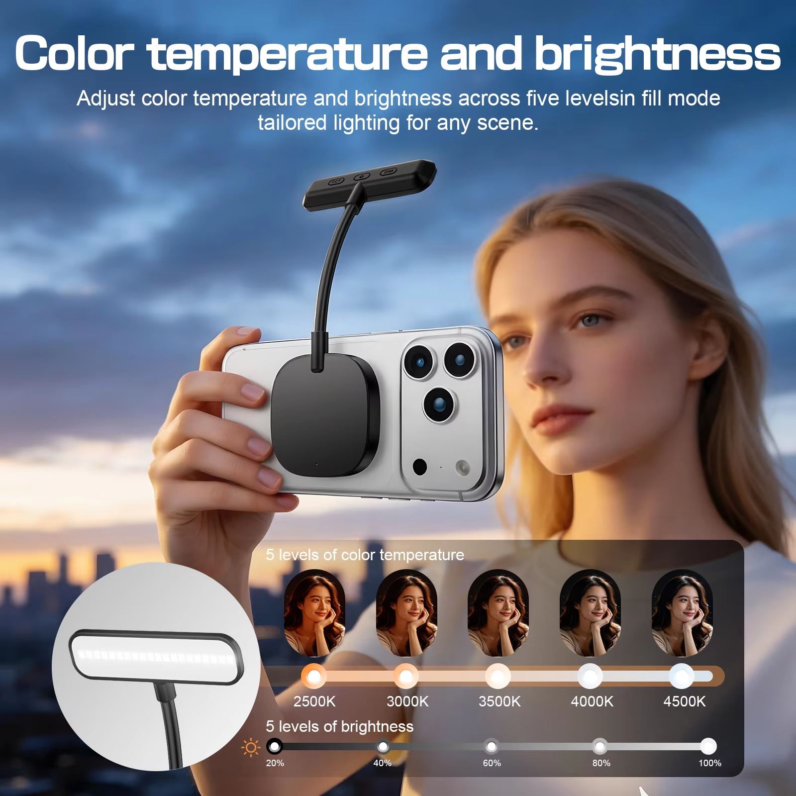 Magnetic Mobile Phone Fill Lig - Photography Video review and price