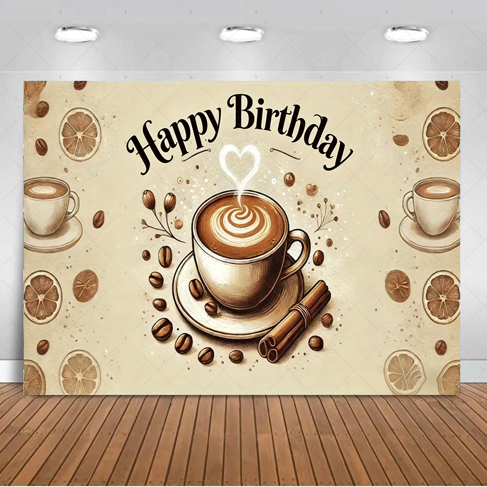 Coffee Theme Backdrop Supplies - Photography Coffee review and price