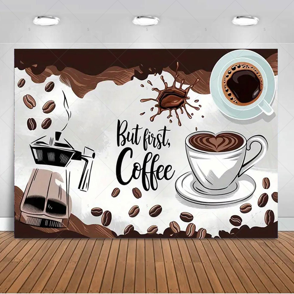 Coffee Theme Backdrop Supplies - Photography Coffee review and price