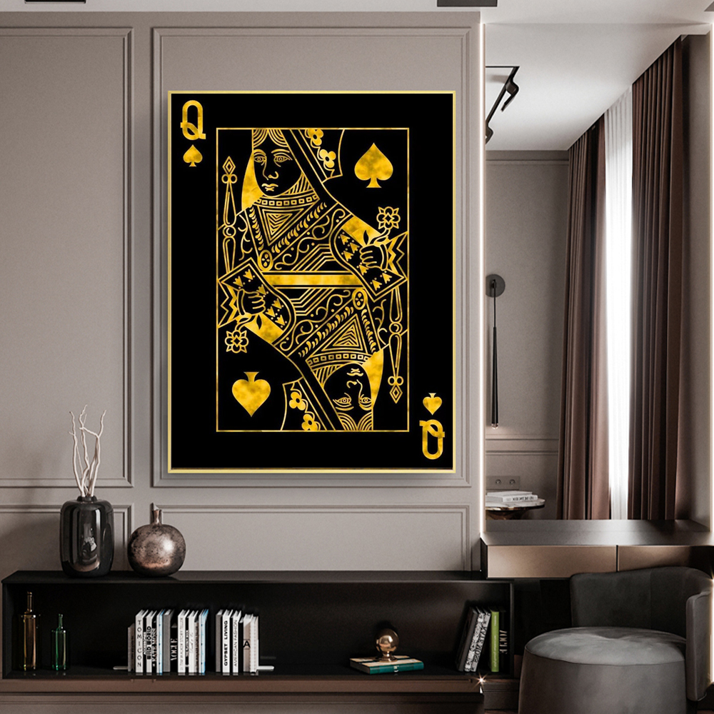 Gold Queen King Poker Black No - Photography Job review and price