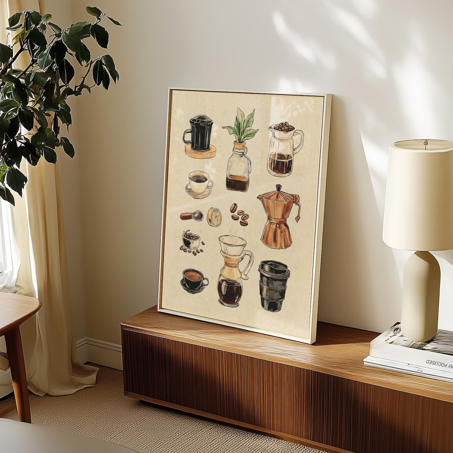 Retro Vintage Coffee Chart Dig - Photography Coffee review and price