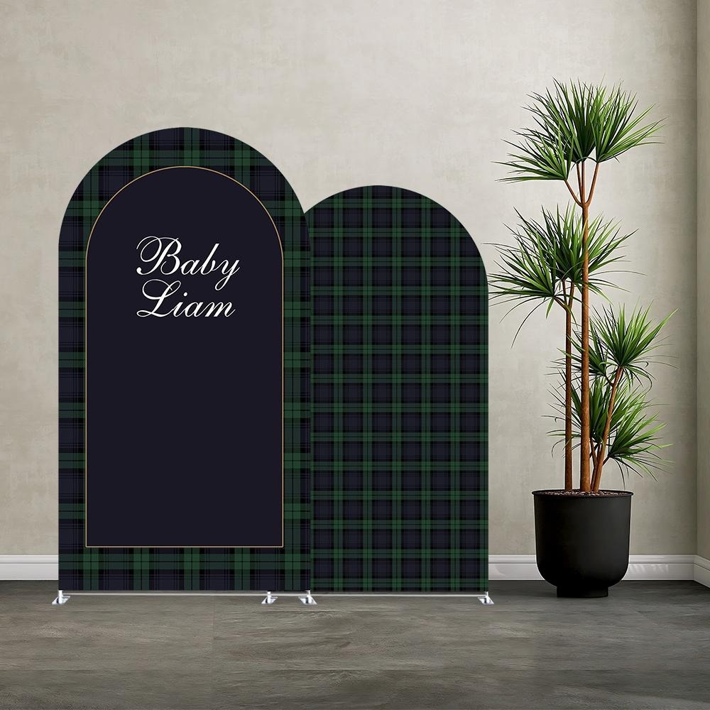 Custom Name Green Plaid Arch B - Photography Names review and price